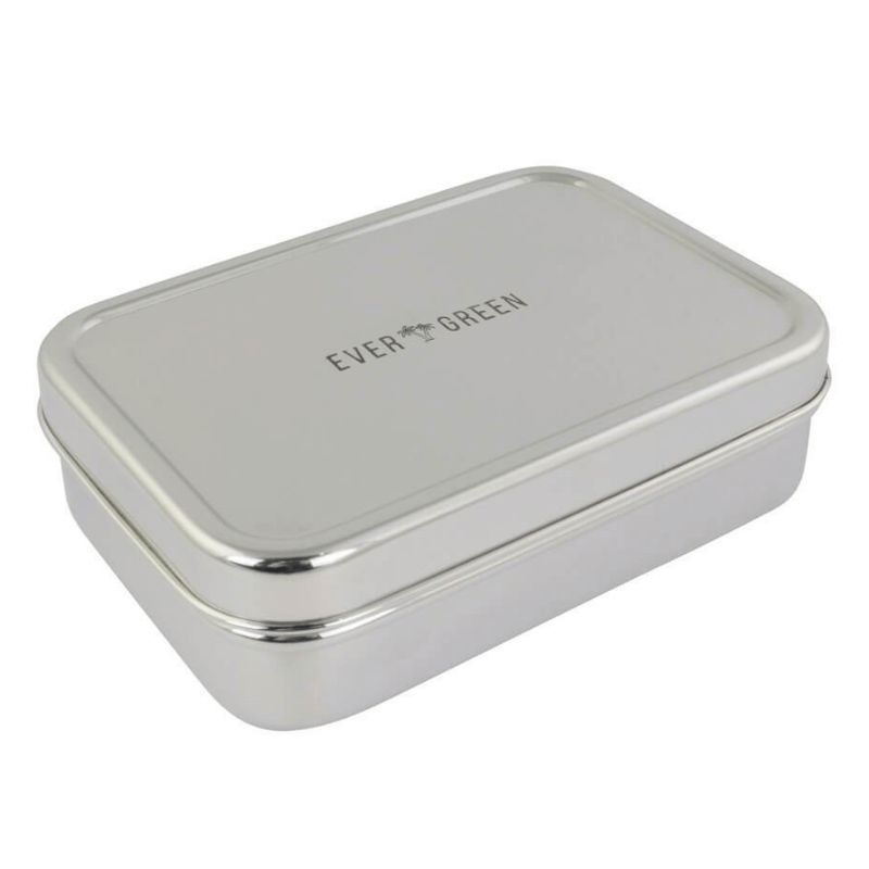 Evergreen reusable stainless steeel salad box - rectangle.